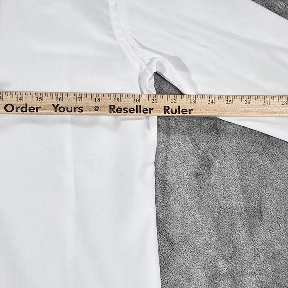 Eton Shirt Mens 16.5 42 White Slim Fit Dress Long Sleeve 100% Cotton Solid - Picture 11 of 13